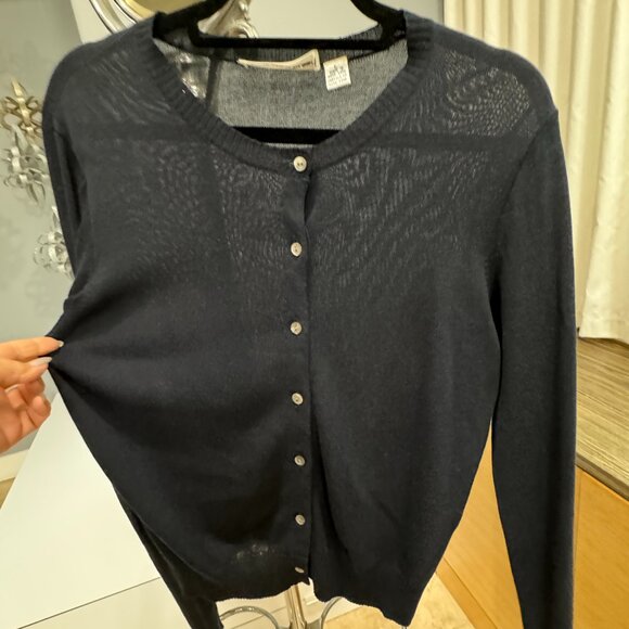 Anne Klein Navy Cardigan - Picture 1 of 10